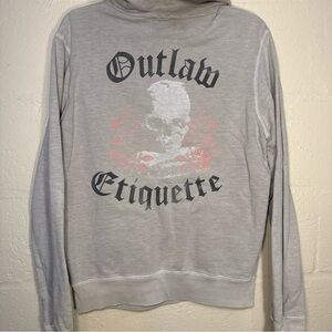Vintage Juicy Couture Sweatshirt Gray Outlaw Etiquette Size Medium
